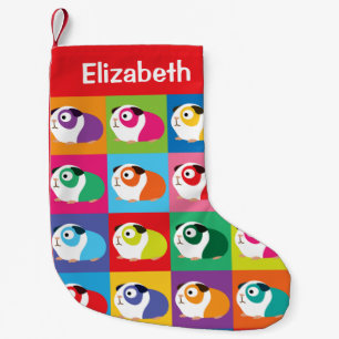 Pop Art Guinea Pigs Small Christmas Stocking