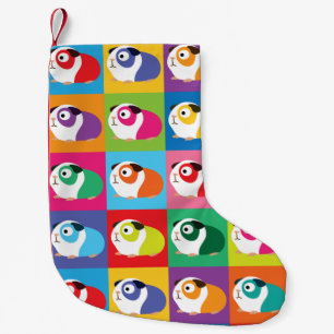 Pop Art Guinea Pigs Small Christmas Stocking