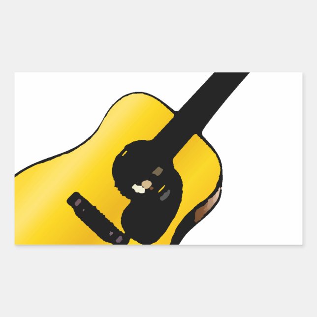 Pop Art Guitar Sticker (Front)