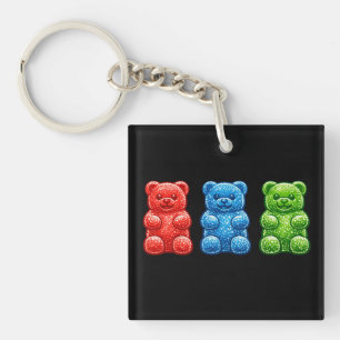 Pop Art Gummy Bears Keychain