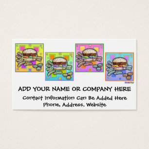Pop Art HAMBURGER BUSINESS CARD - GIFT TAG