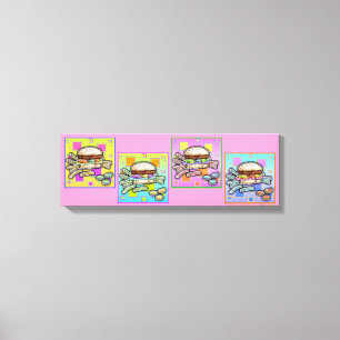 Pop Art HAMBURGER Gallery Wrapped Canvas