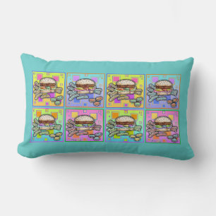 Pop Art HAMBURGER LUMBAR PILLOW