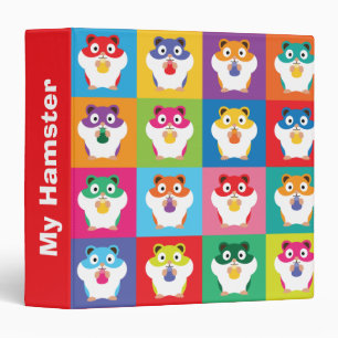Pop Art Hamsters 3 Ring Binder