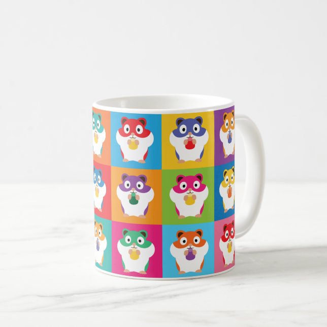 Pop Art Hamsters Coffee Mug (Front Right)