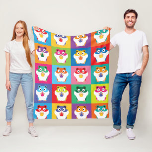 Pop Art Hamsters Fleece Blanket