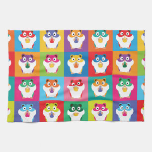 Pop Art Hamsters Kitchen Towel