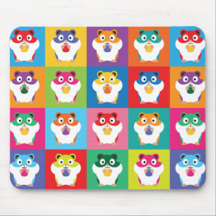 Pop Art Hamsters Mouse Pad