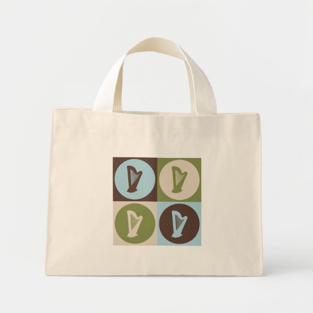 Pop Art Harp Mini Tote Bag (Front)