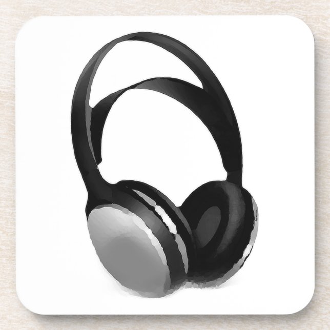 Pop Art Headphone Coaster (Front)