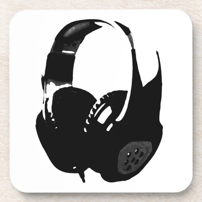 Pop Art Headphone Coaster (Front)