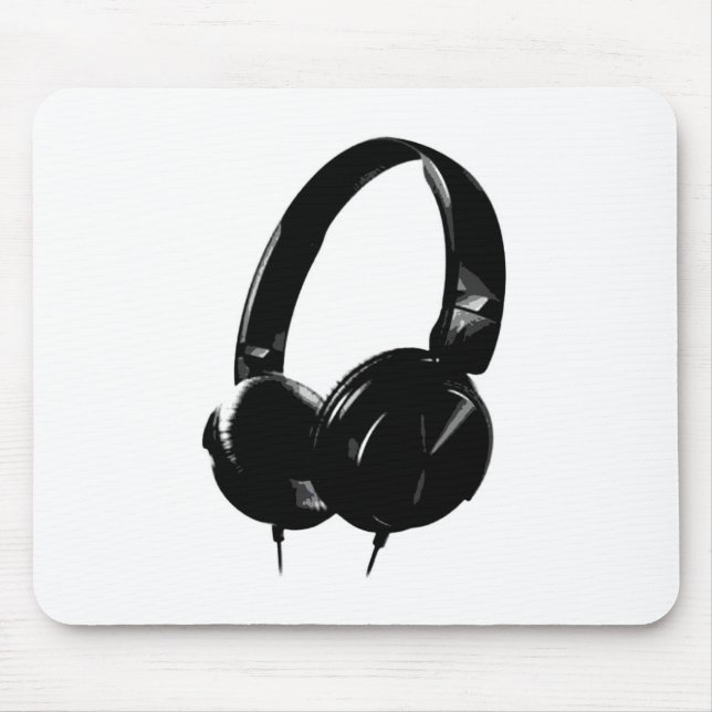Pop Art Headphone Mouse Pad (Front)