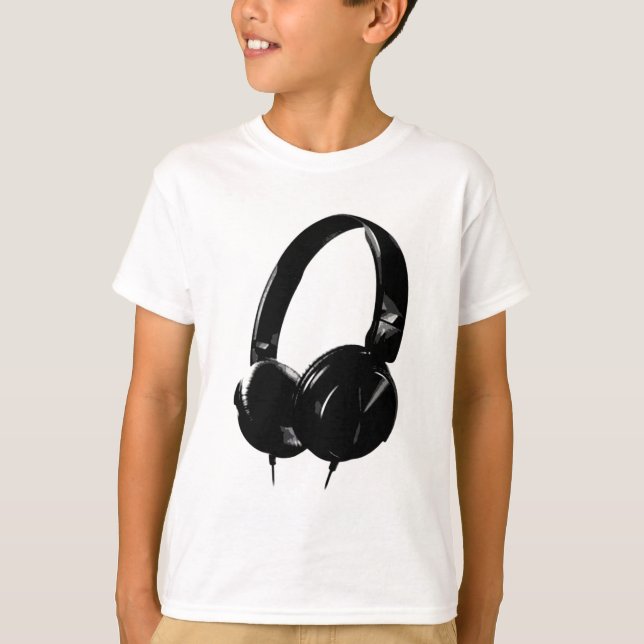 Pop Art Headphone T-Shirt (Front)