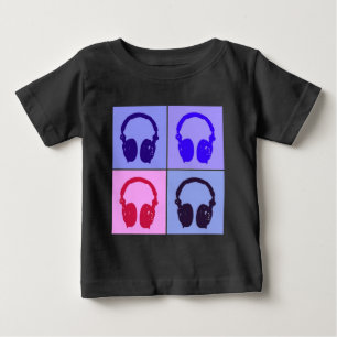 Pop Art Headphones Baby T-Shirt
