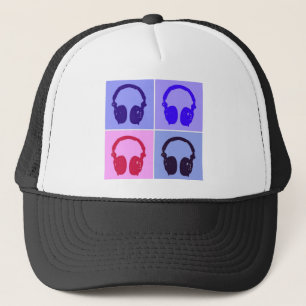 Pop Art Headphones Trucker Hat