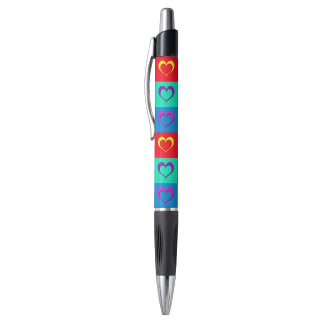 Pop art hearts pen (Top (Vertical))