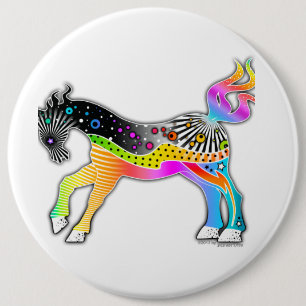 Pop Art HORSE 6 Inch Round Button