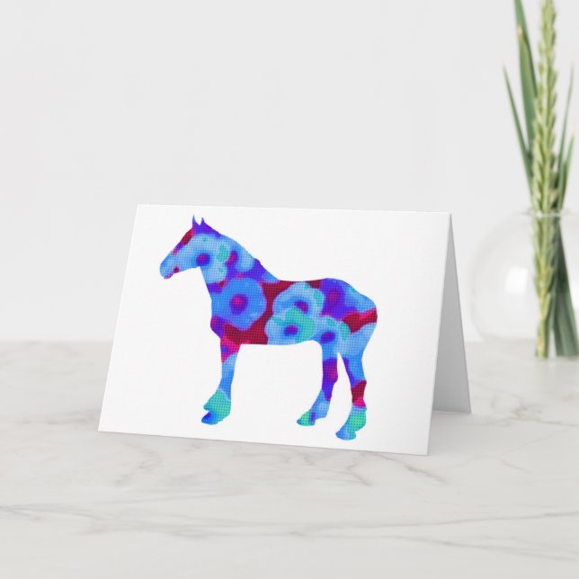 Pop Art Horse Blank Note Card (Front)
