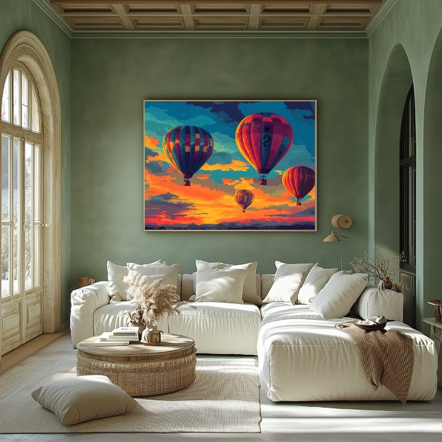 Pop Art Hot Air Balloon - Adventure in the Sky Poster (Creator Uploaded)