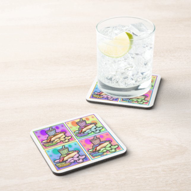 POP ART HOT DOGS COASTER (Right Side)
