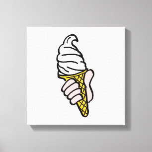 Pop Art Ice Cream Cone or Cornet Canvas Print