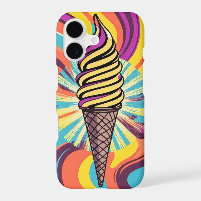 Pop Art Ice Cream Cone Psychedelic  (Back)