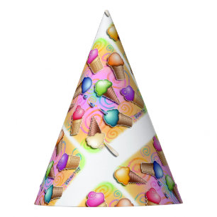 POP ART ICE CREAM CONES PARTY HAT