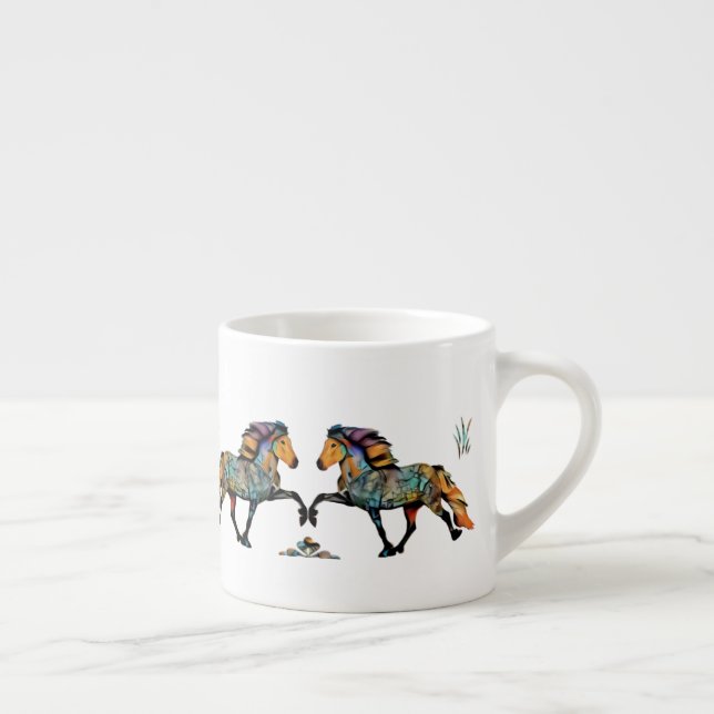 Pop Art Icelandic Horse  Espresso Cup (Right)