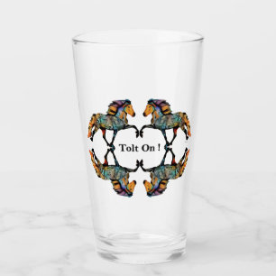 Pop Art Icelandic Horse  Glass