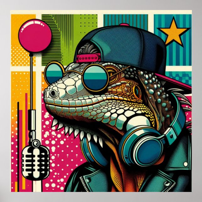 POP ART IGUANA  POSTER (Front)