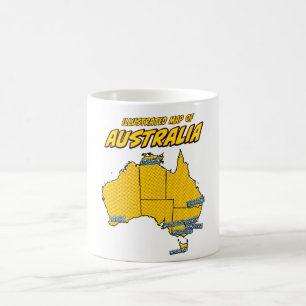 Pop Art Illustrated Australia  Coffee Mug