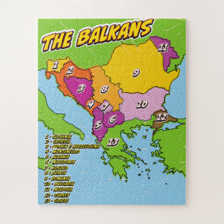 Pop Art Illustrated Balkans map Jigsaw Puzzle