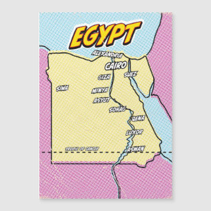 Pop Art Illustrated Egypt map