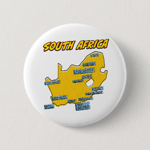 Pop Art Illustrated South Africa 2 Inch Round Button