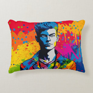 Pop art illustration, pride day and the LGBT Accent Pillow