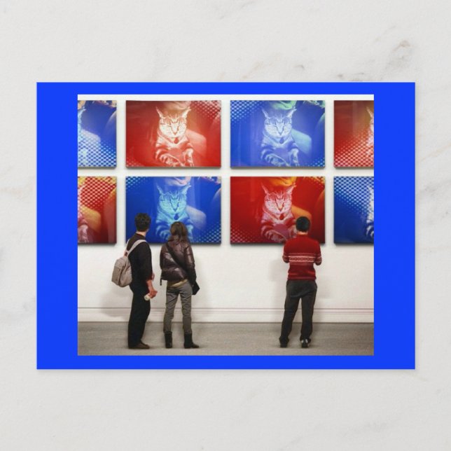 Pop Art Indigo Postcard (Front)