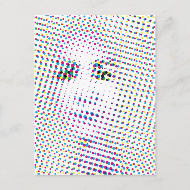 Pop Art Inspired Portrait Postcard (Front)