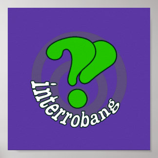 Pop Art Interrobang (Blurple) Poster