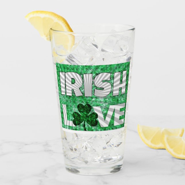 Pop Art Irish Love Glass (Front Ice)