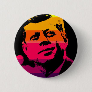Pop Art Jack JFK John F. Kennedy 2 Inch Round Button