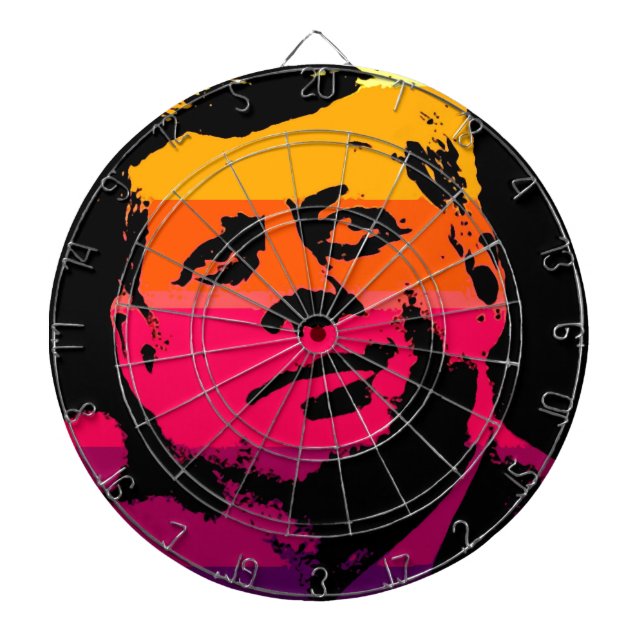 Pop Art Jack JFK John F. Kennedy Dartboard (Front)