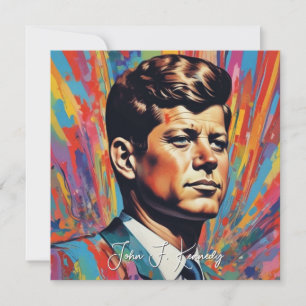 Pop Art Jack JFK John F. Kennedy Holiday Card
