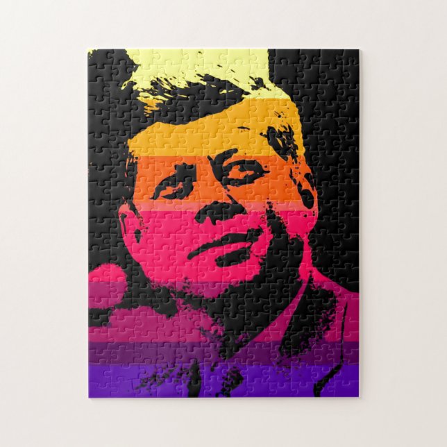 Pop Art Jack JFK John F. Kennedy Jigsaw Puzzle (Vertical)