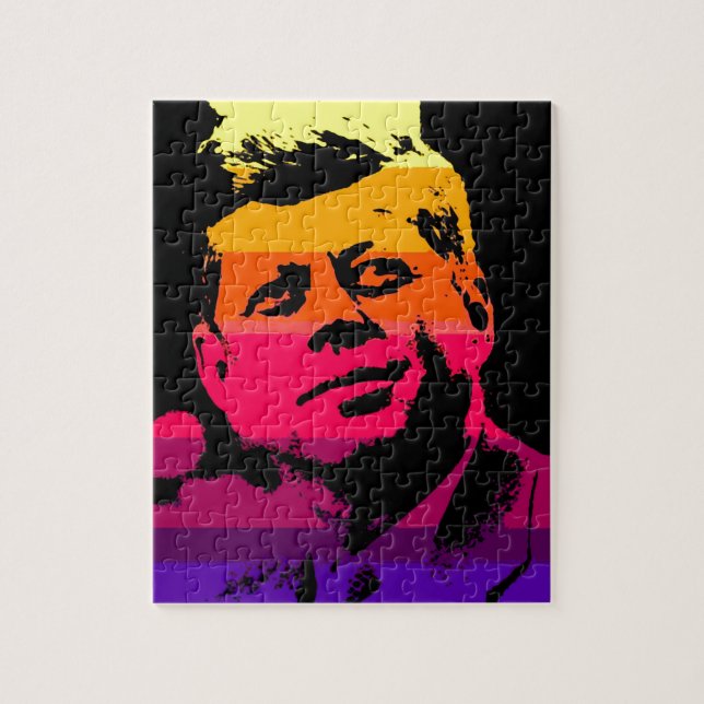 Pop Art Jack JFK John F. Kennedy Jigsaw Puzzle (Vertical)