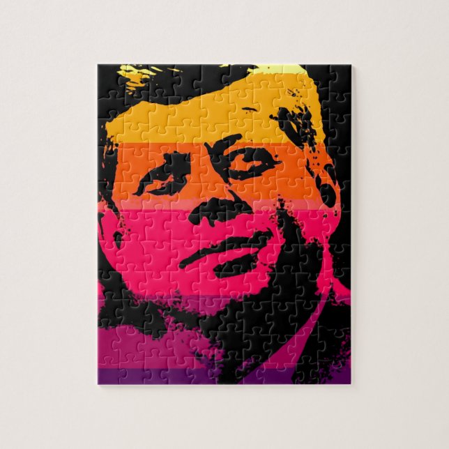 Pop Art Jack JFK John F. Kennedy Jigsaw Puzzle (Vertical)