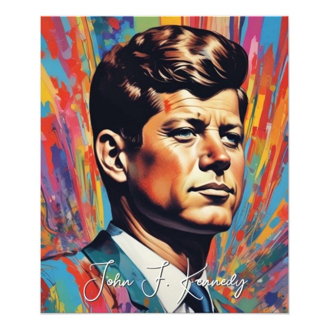 Pop Art Jack JFK John F. Kennedy Photo Print (Front)