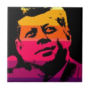 Pop Art Jack JFK John F. Kennedy Tile