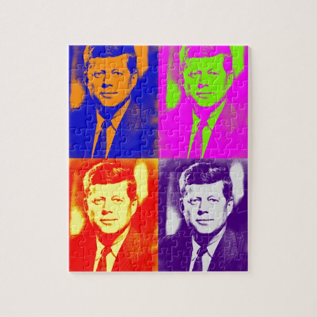 Pop Art JFK John F. Kennedy Jigsaw Puzzle (Vertical)