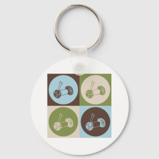Pop Art Knitting Keychain