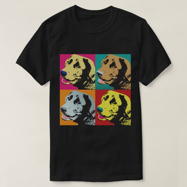 Pop Art Labrador Retriever T-Shirt (Design Front)